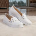 Stitched T-Strap Loafers  (112)